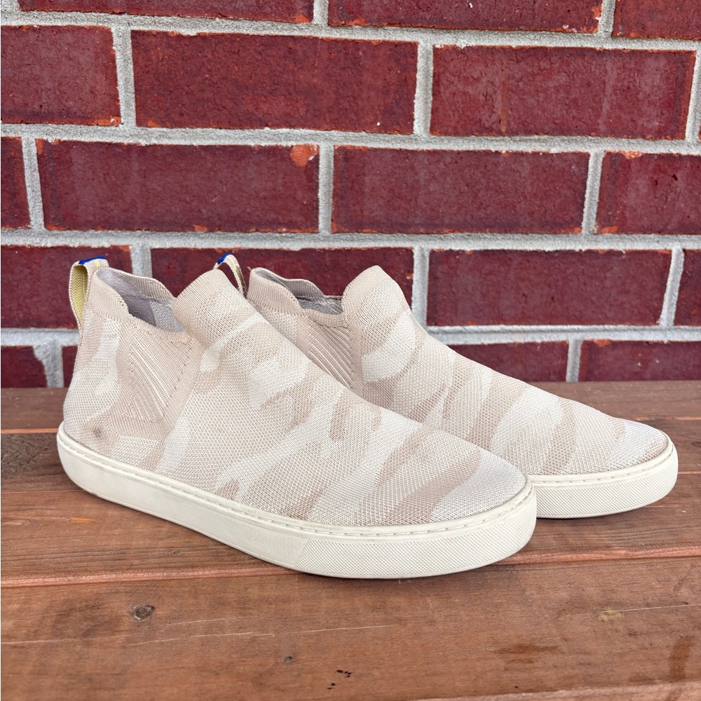 Rothy's Beige and White Slip-On Sneakers